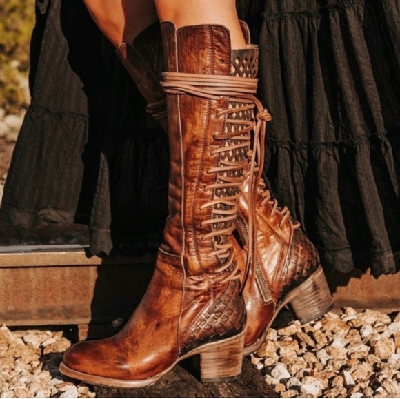 Freebird by Steven Carver Rustic Brown Lace-Up Boots